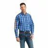 Ariat® Men's Pro Series Team Marcos Classic Blue Shirt 10041786 3 Ariat® Men's Pro Series Team Marcos Classic Blue Shirt 10041786 -Wildwest Store F22 MNS WEST 10041786 front