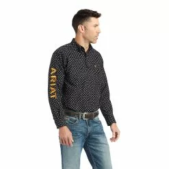 Ariat® Men's Team Conor Circle Geometric Black Button Down Shirt 10042356