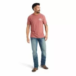 Ariat® Men's Work Eagle Short Sleeve Red Clay T-Shirt 10042644 -Wildwest Store F22 MNS WEST 10042644 full