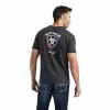 Ariat® Men's Woodgrain Shield Charcoal Heather T-Shirt 10042649