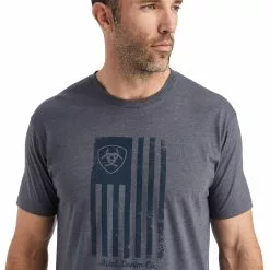 Ariat® Men's American Flag Faded Titanium Heather T-Shirt 10042655 -Wildwest Store F22 MNS WEST 10042655 detail01 a2b493a7 7b75 4ead 9522 8a310610d92b