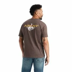 Ariat® Men's Bronc Buster Heather Brown T-Shirt 10042658