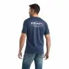 Ariat® Men's Horizontal Logo Navy Heather T-Shirt 10042772 -Wildwest Store F22 MNS WEST 10042772 back