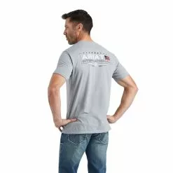 Ariat® Men's Stone Heather Horizontal Logo T-Shirt 10042773