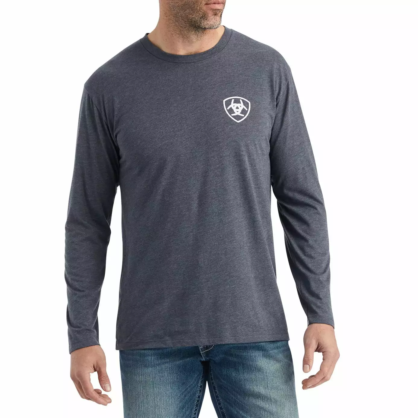 Ariat® Men's Land Of The Free Titanium Heather T-Shirt 10042778 Ariat® Men's Land Of The Free Titanium Heather T-Shirt 10042778 -Wildwest Store F22 MNS WEST 10042778 front