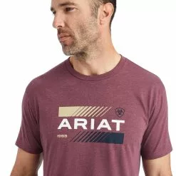Ariat® Men's Burgundy Heather Octane Stack T-Shirt 10042781 -Wildwest Store F22 MNS WEST 10042781 detail01