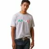 Ariat® Men's Viva Mexico Independent SMU Heather Grey T-Shirt 10043100