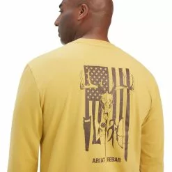 Ariat® Men's Rebar Outdoor Graphic Antique Gold T-Shirt 10041418 -Wildwest Store F22 MNS WORK 10041418 detail01