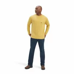 Ariat® Men's Rebar Outdoor Graphic Antique Gold T-Shirt 10041418 -Wildwest Store F22 MNS WORK 10041418 full