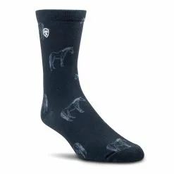 Ariat® Ladies Novelty Navy Raining Bits Crew Socks 10041366 3 Ariat® Ladies Novelty Navy Raining Bits Crew Socks 10041366 -Wildwest Store F22 UNI ENGL 10041366 detail02