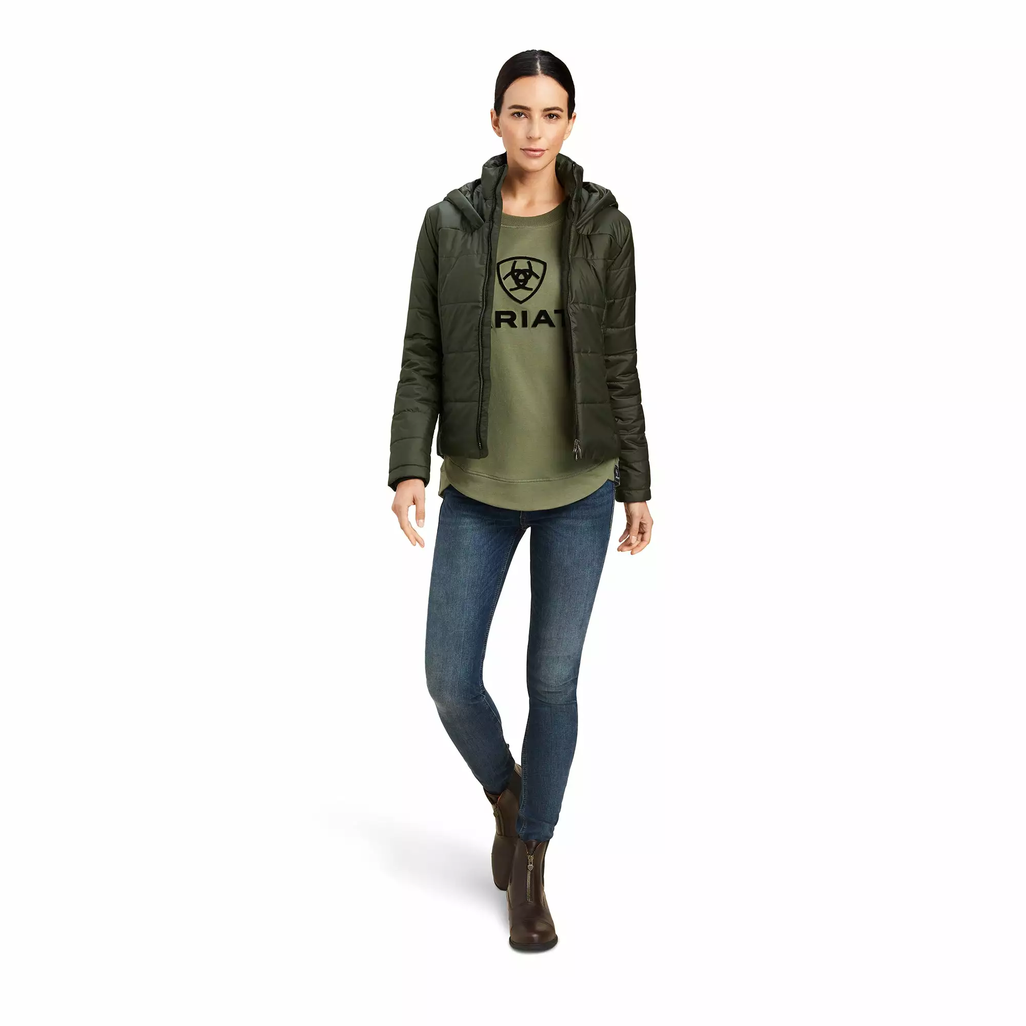 Ariat® Ladies Harmony Insulated Forest Mist Green Jacket 10041215 Ariat® Ladies Harmony Insulated Forest Mist Green Jacket 10041215 -Wildwest Store F22 WMS ENGL 10041215 full