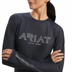 Ariat® Ladies Lumina Logo Ebony Long Sleeve T-Shirt 10041256 -Wildwest Store F22 WMS ENGL 10041256 detail01 87cf0aa2 2f0b 454d 8f10 c13d57b4543b