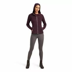 Ariat® Ladies Lumina Full Zip Mulberry Red Sweatshirt 10041388 -Wildwest Store F22 WMS ENGL 10041388 full