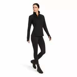 Ariat® Ladies Venture Quarter Zip Black Sweatshirt 10041395 -Wildwest Store F22 WMS ENGL 10041395 full