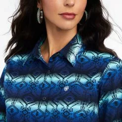 Ariat® Ladies Team Kirby Stretch Maison Print Button Up Shirt 10041435 -Wildwest Store F22 WMS WEST 10041435 detail01