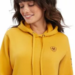 Ariat® Ladies R.E.A.L™ Logo Nugget Gold Hoodie 10041636 -Wildwest Store F22 WMS WEST 10041636 detail01