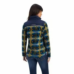 Ariat® Ladies R.E.A.L.™ Prescott Fleece Navy Jacket 10041818 -Wildwest Store F22 WMS WEST 10041818 back