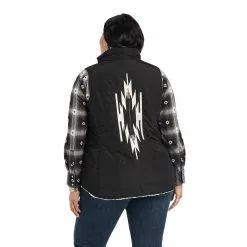 Ariat® Ladies Black Dilon Chimayo Vest 10042134 -Wildwest Store F22 WMS WEST 10042134 back plus