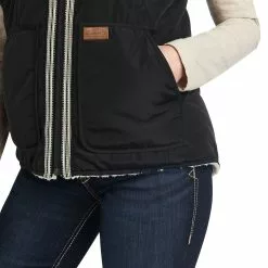 Ariat® Ladies Black Dilon Chimayo Vest 10042134 -Wildwest Store F22 WMS WEST 10042134 detail01