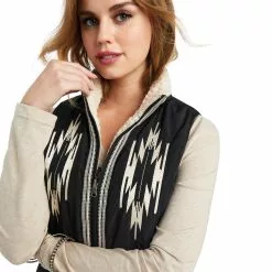 Ariat® Ladies Black Dilon Chimayo Vest 10042134 -Wildwest Store F22 WMS WEST 10042134 detail02