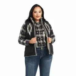 Ariat® Ladies Black Dilon Chimayo Vest 10042134 -Wildwest Store F22 WMS WEST 10042134 front plus