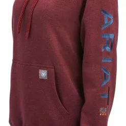 Ariat Ladies Rebar Graphic Maroon Pullover Hoodie 10041447 -Wildwest Store F22 WMS WORK 10041447 detail01