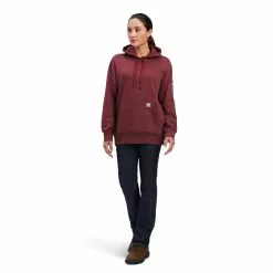 Ariat Ladies Rebar Graphic Maroon Pullover Hoodie 10041447 -Wildwest Store F22 WMS WORK 10041447 full