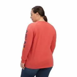 Ariat® Ladies Rebar Cotton Strong Logo Graphic T-Shirt 10041513 -Wildwest Store F22 WMS WORK 10041513 back plus