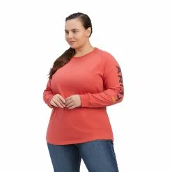 Ariat® Ladies Rebar Cotton Strong Logo Graphic T-Shirt 10041513 -Wildwest Store F22 WMS WORK 10041513 front plus