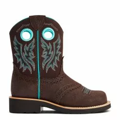 Ariat® Girl's Fatbaby® Cowgirl Royal Chocolate & Fudge Boots 10042537 -Wildwest Store F22 YTH WEST 10042537 side321