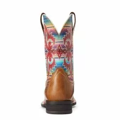 Ariat® Youth Girl's Lonestar Tan & Old Muted Serape Boots 10042595 -Wildwest Store F22 YTH WEST 10042595 heel