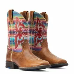 Ariat® Youth Girl's Lonestar Tan & Old Muted Serape Boots 10042595 -Wildwest Store F22 YTH WEST 10042595 pair