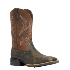 Ariat Men's Sport Knockout Distressed Brown Western Boots 10033982