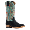 Ariat® Men's Futurity Showman Black Roughout & Roaring Turquoise Western Boots 10044498