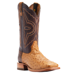 Ariat Men's Broncy Antique Saddle Full QuillSquare Toe Boots 10044419