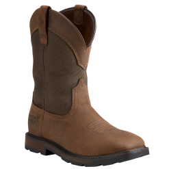 Ariat Men's Groundbreaker H2O Brown Square Toe Work Boots 10015812