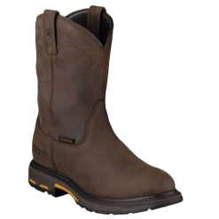 Ariat Men's WorkHog Pull-On H2O Oily Distressed Brown Boots 10001198