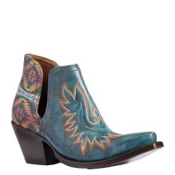 Ariat Ladies Pendleton Dixon Aged Turquoise Snip Toe Booties 10038474