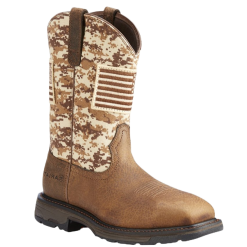 Ariat® Men's Workhog Patriot Wide Square Soft Toe Work Boots 10023100