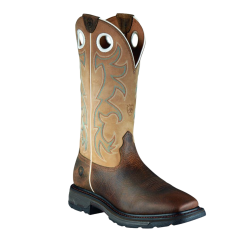 Ariat® Men's Beige Workhog Square Toe Tall Earth Boots 10008205