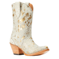 Ariat® Ladies Bandida White Metallic Hair On Western Boots 10044392