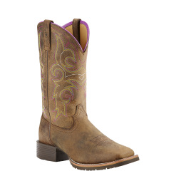 Ariat® Ladies Hybrid Rancher Distressed Brown Western Boots 10018527