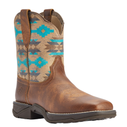 Ariat® Ladies Anthem Savanna Tan & Turquoise Aztec Shorties 10042576