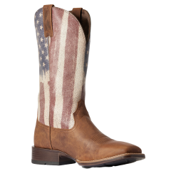 Ariat Men's Patriot Ultra Sorrel Crunch & American Flag Boots 10038396