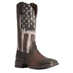 Ariat Men's Patriot Ultra Taylor Tan & Distressed Flag Boots 10038395