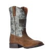 Ariat Men's Sport Flying Proud Taupe & Green Camo Square Toe Boots 10042405