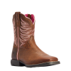 Ariat® Girl's Firecatcher Pink And Rowdy Brown Western Boots 10042415