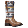 Ariat® Ladies Circuit Savanna Ash Brown Square Toe Boots 10040423