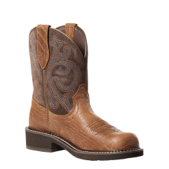 Ariat® Ladies Fatbaby Heritage Crocodile Print & Fudge Boots 10034020