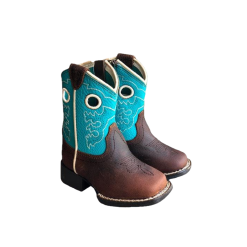 Ariat Toddler Girl's Lil' Stompers Crossfire Brown Western Boots A441000102